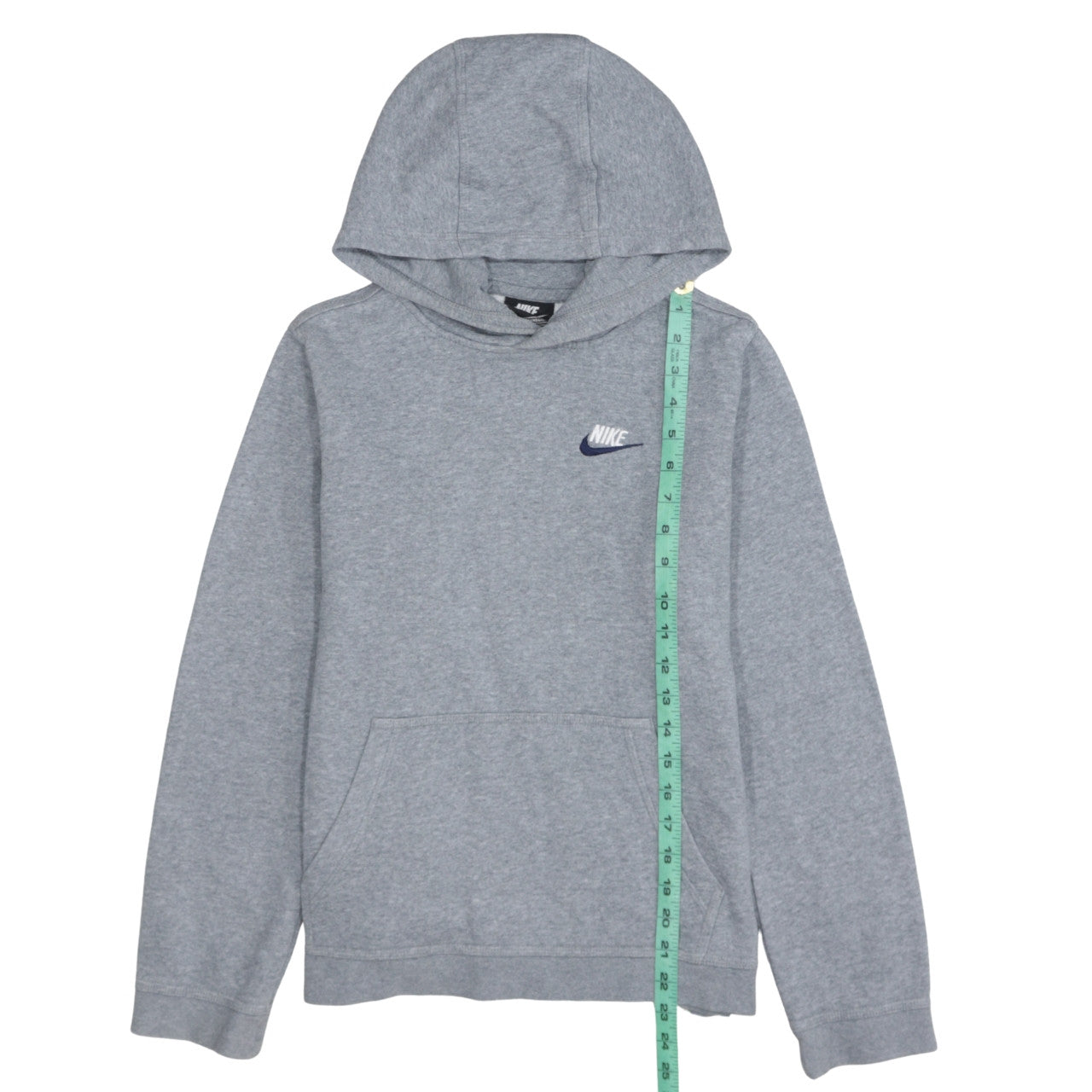 Nike Boys Grey XL Pullover Hoodie Standard Fit Fleece Sweatshirt