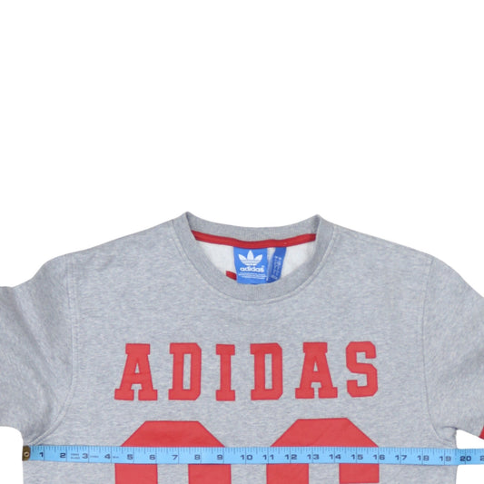 Adidas Originals Grey Red Logo 96 Womens Sweatshirt Size S