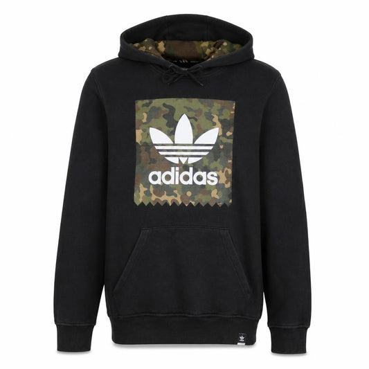 Adidas Mens Black Camouflage Logo Pullover Hoodie Size S