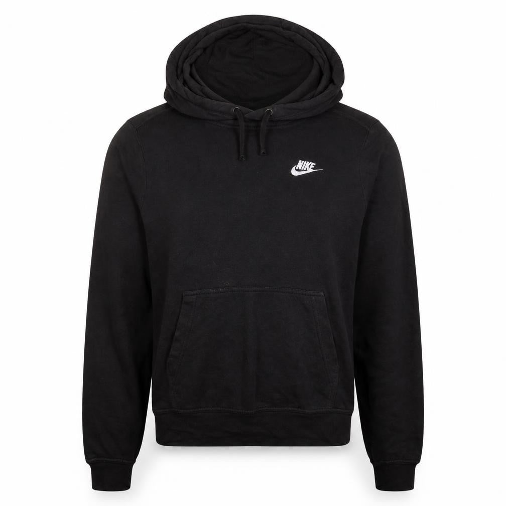 Front view of Nike Men's Black Pullover Hoodie Small Regular Fit Sportswear