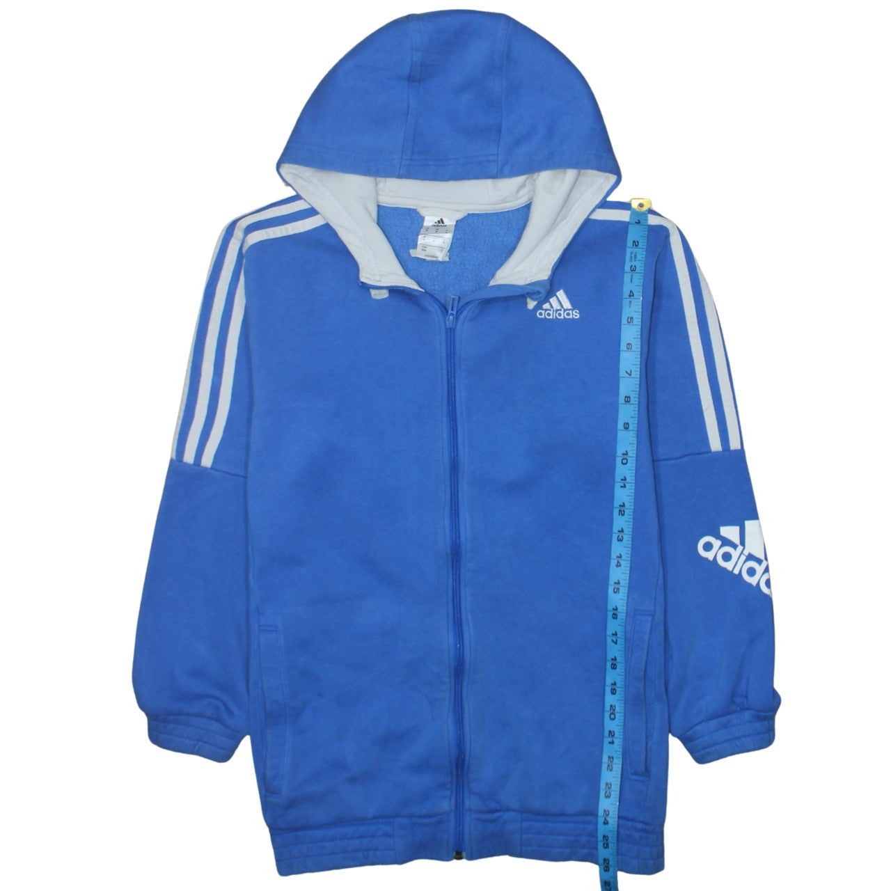 Adidas Men’s Blue Full Zip Hoodie Size M Sports Fleece