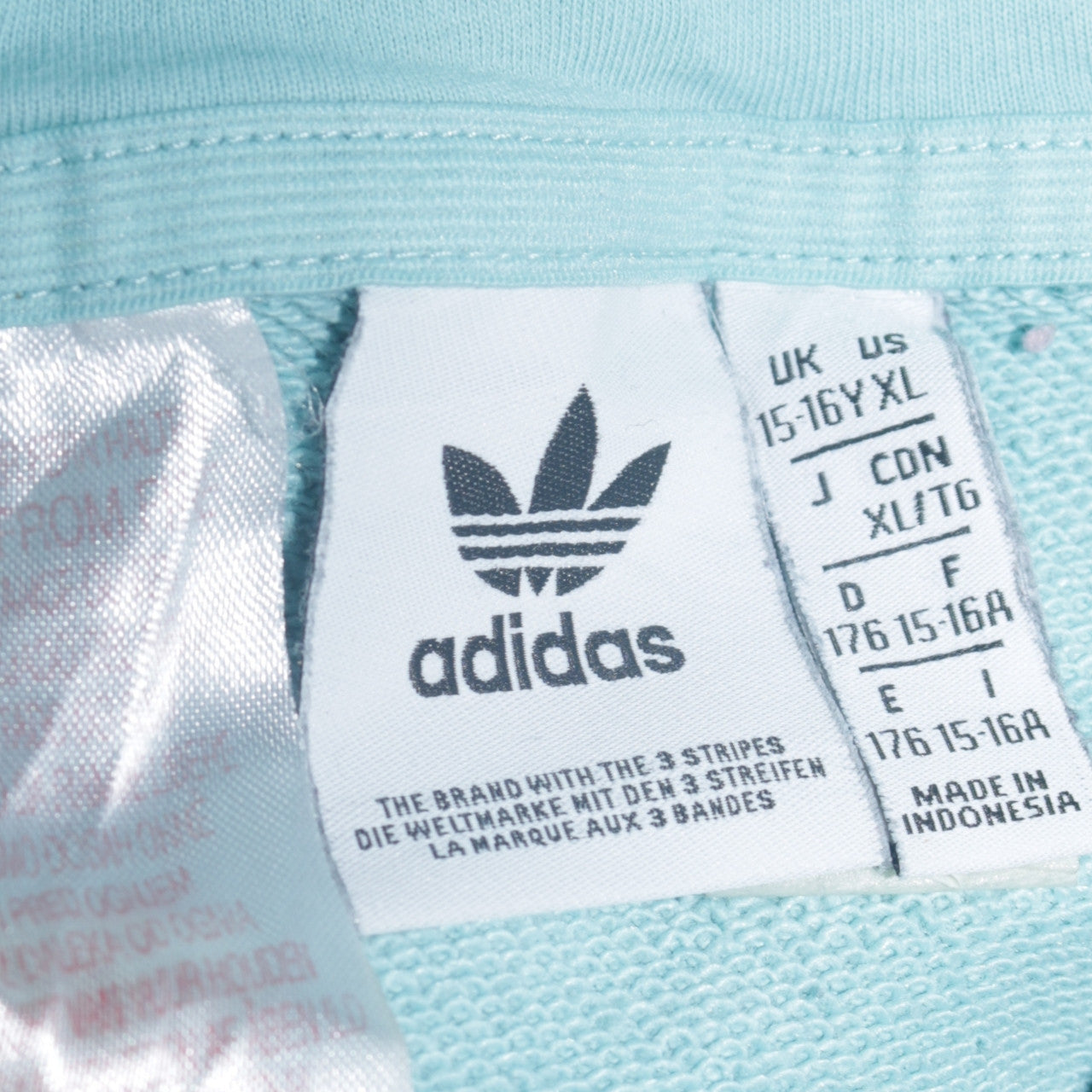 Adidas Boys Blue Black Colourblock Pullover Hoodie XL 15-16 Years