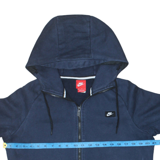 Nike Men's Blue Full Zip Hoodie Medium Fleece Sweatshirt