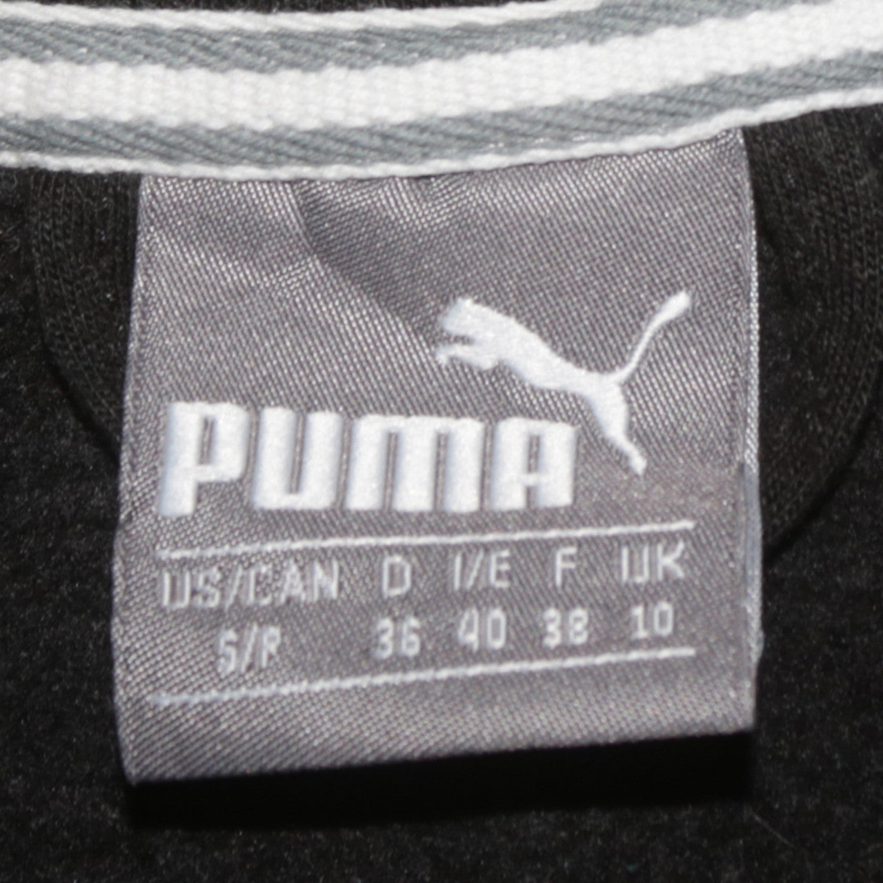 Puma Womens Black Full Zip Hoodie Size 10 Classic Fit