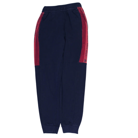 Adidas Men's Blue Sweatpants S Regular Fit Tapered Fleece