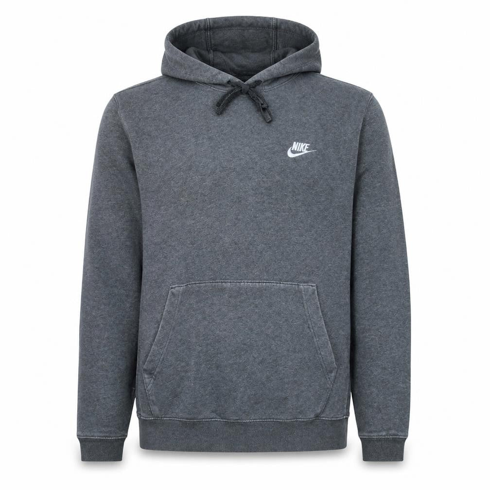 Nike Men's Grey Pullover Hoodie Size S Regular Fit Fleece Sweatshirt
