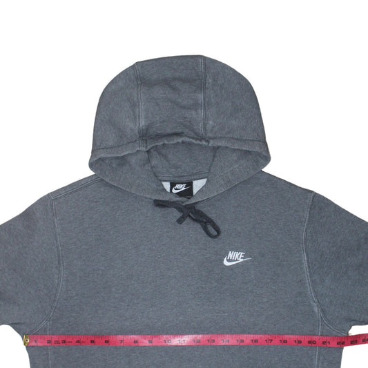 Nike Men's Grey Pullover Hoodie Size S Regular Fit Fleece Sweatshirt