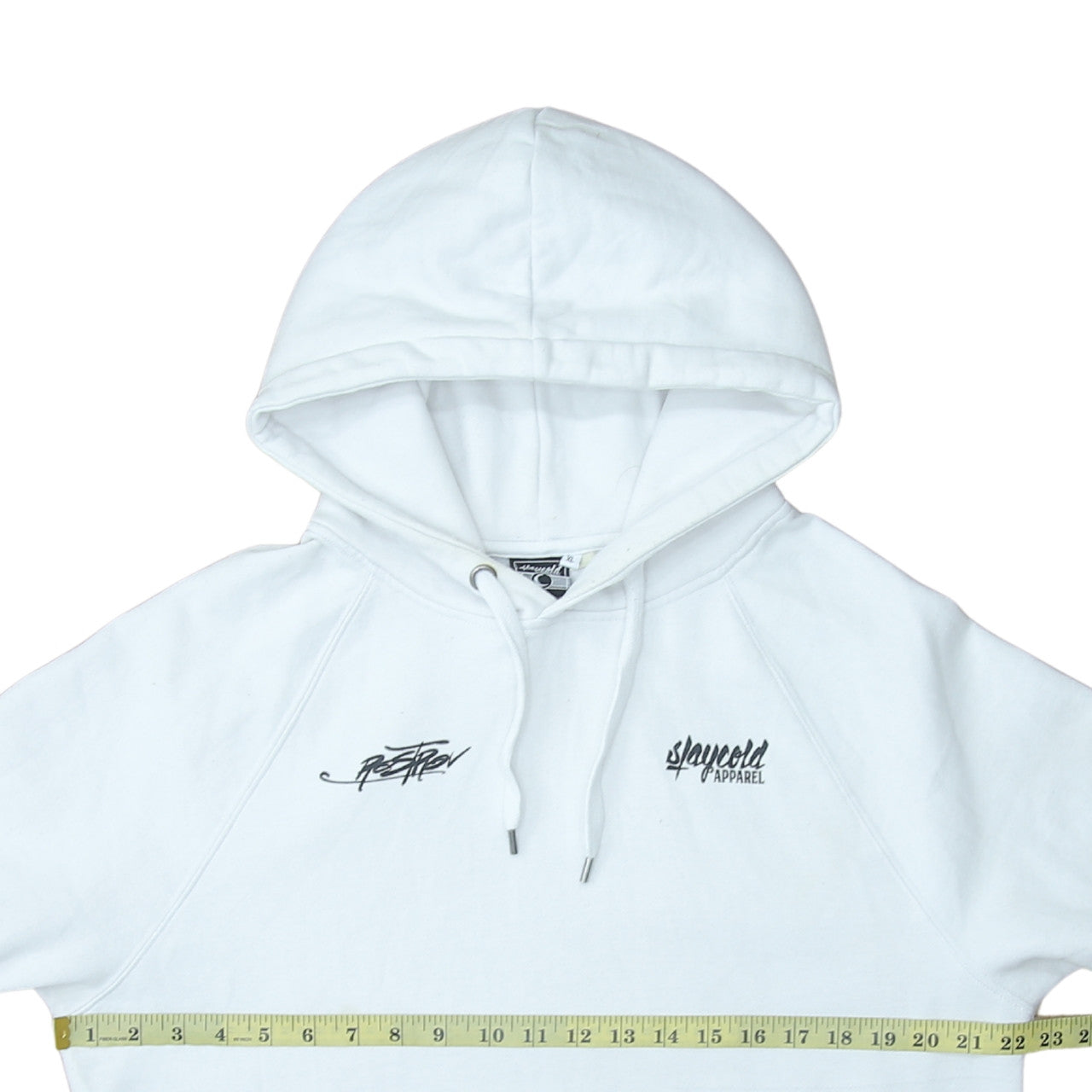 Slaycold Apparel Men's White XL Pullover Hoodie Dragon Graphic