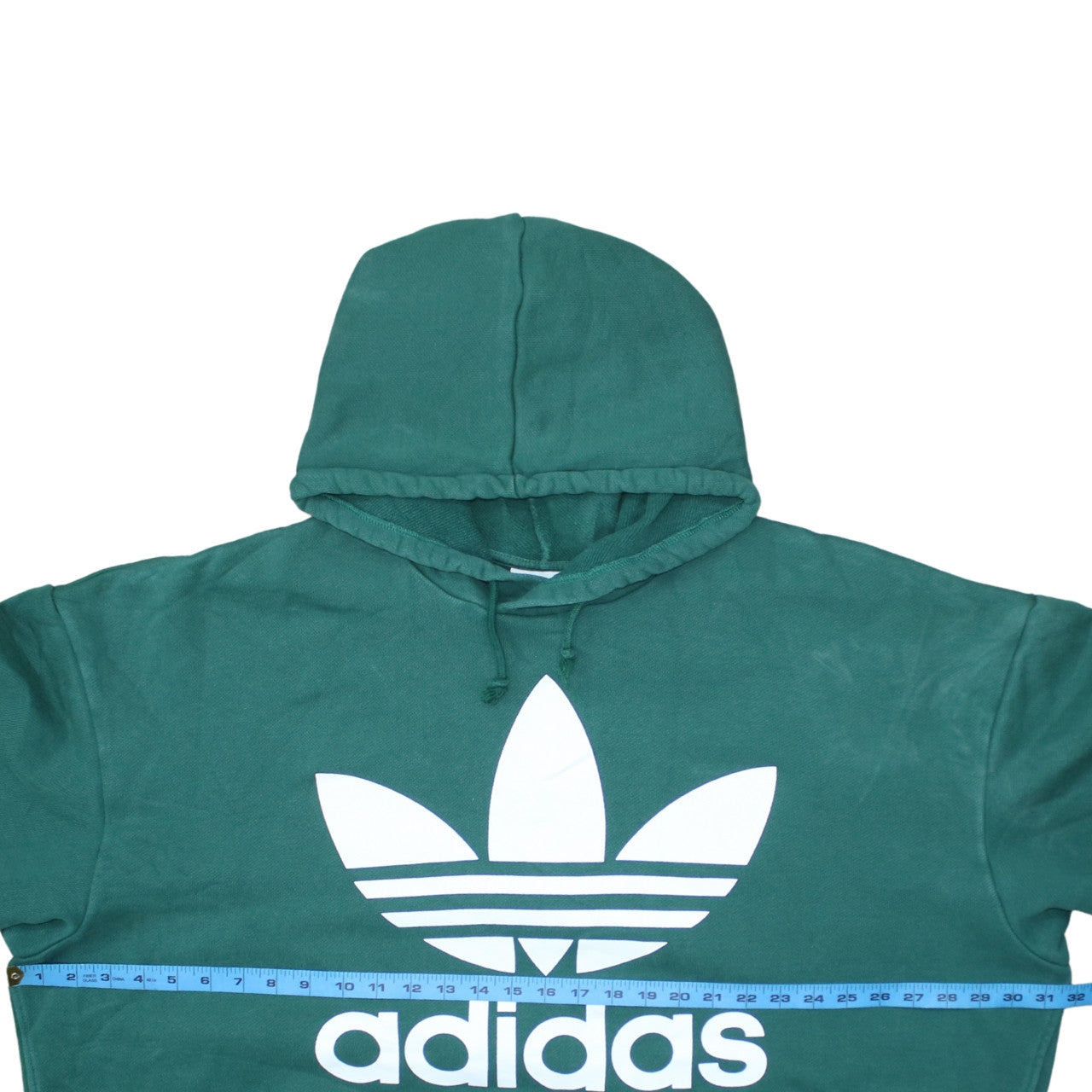 Adidas Men's Green 2XL Pullover Hoodie With Trefoil Logo