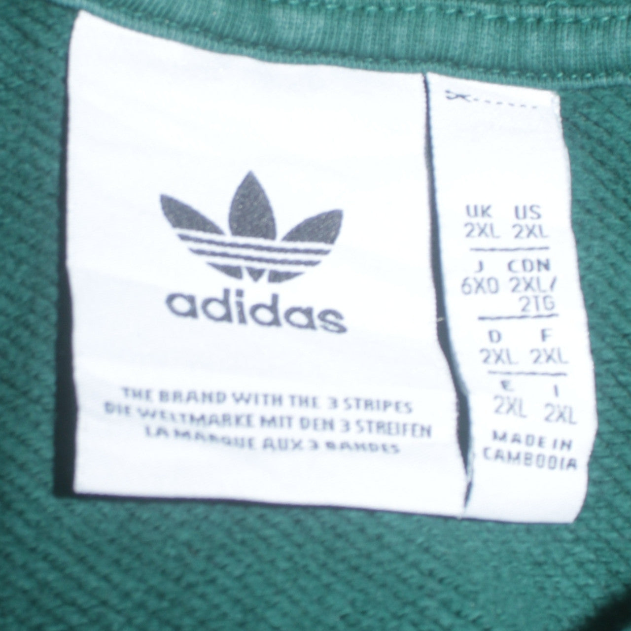 Adidas Men's Green 2XL Pullover Hoodie With Trefoil Logo