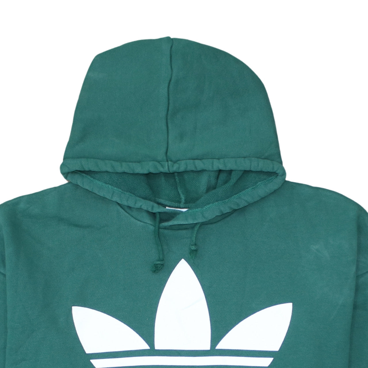 Adidas Men's Green 2XL Pullover Hoodie With Trefoil Logo