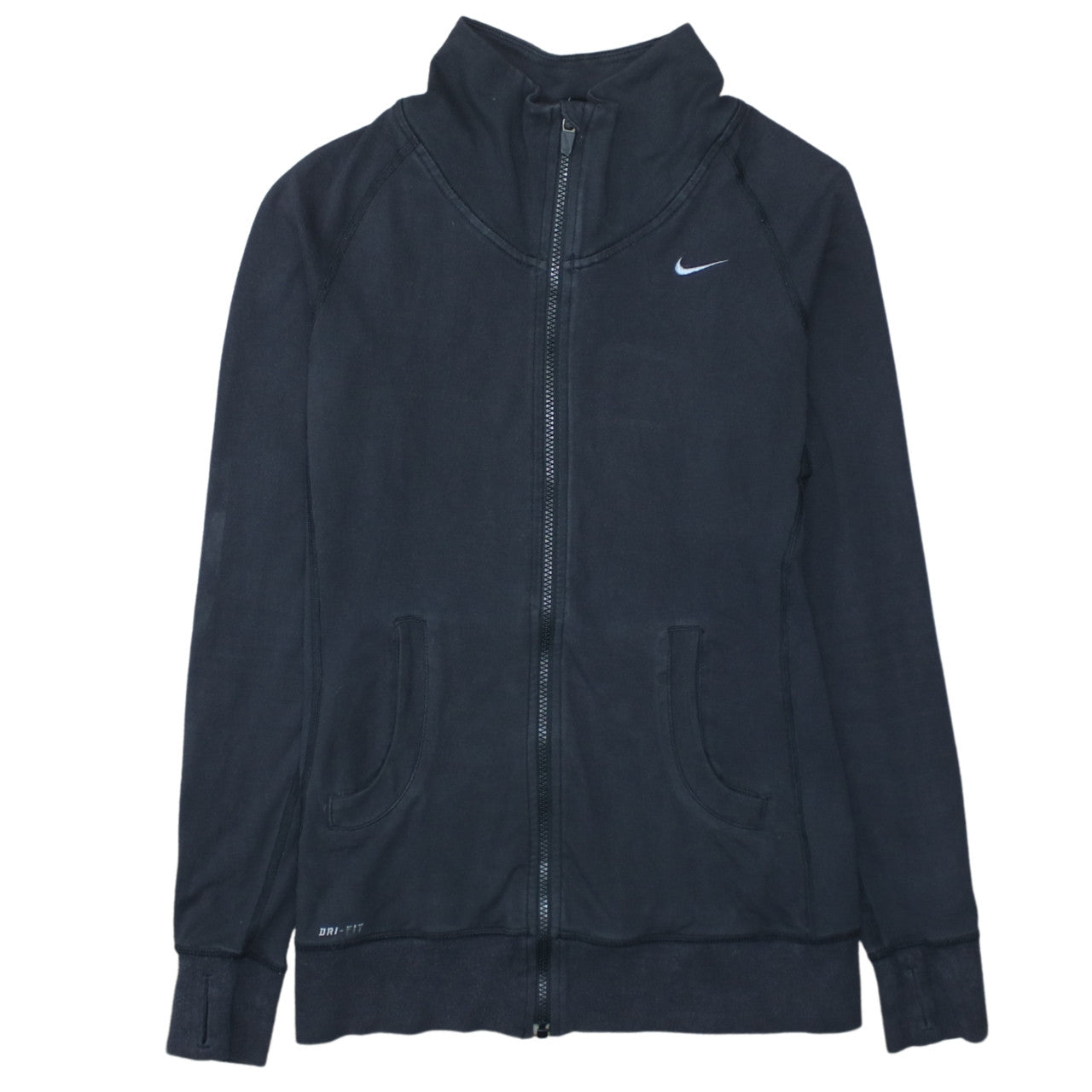 Nike Women’s Black Medium Full Zip Dri-FIT Hoodie Sweatshirt