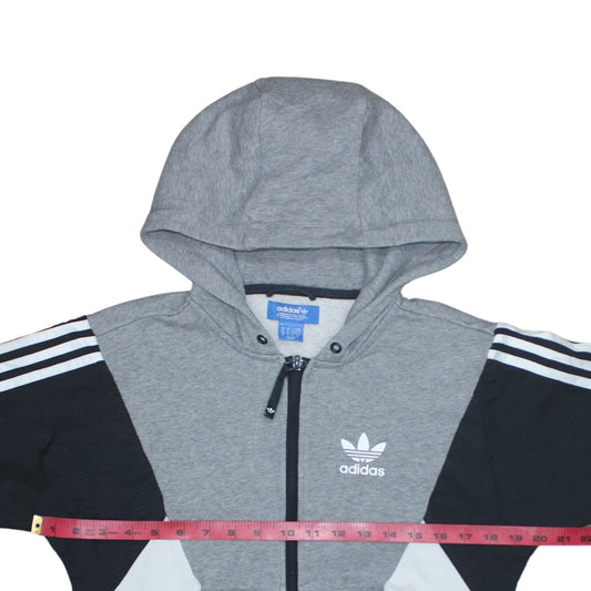 Adidas Mens Grey Full Zip Hoodie XS Sportswear Jacket