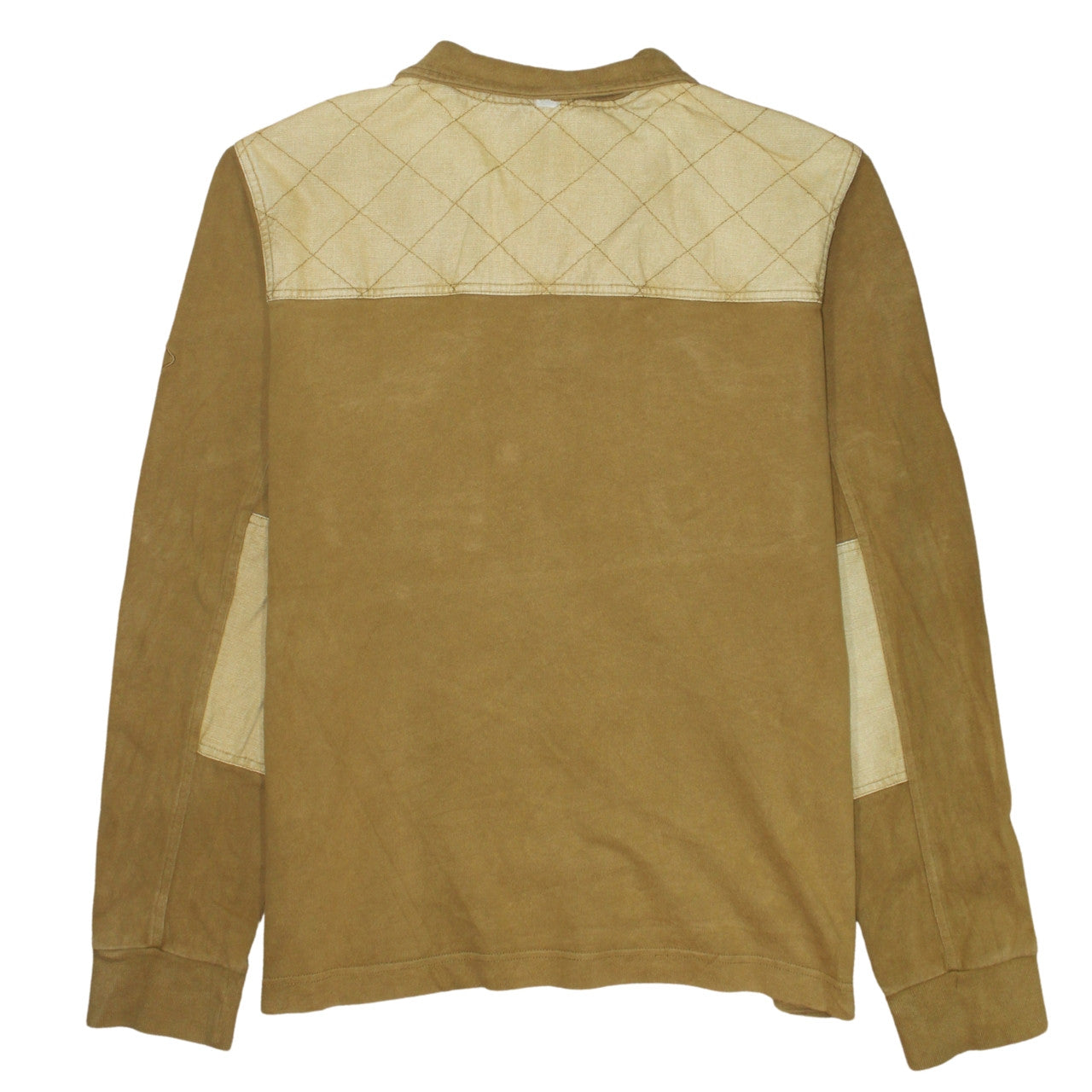 Timberland Earthkeepers Men’s Brown XL Henley Sweatshirt Quilted Shoulder