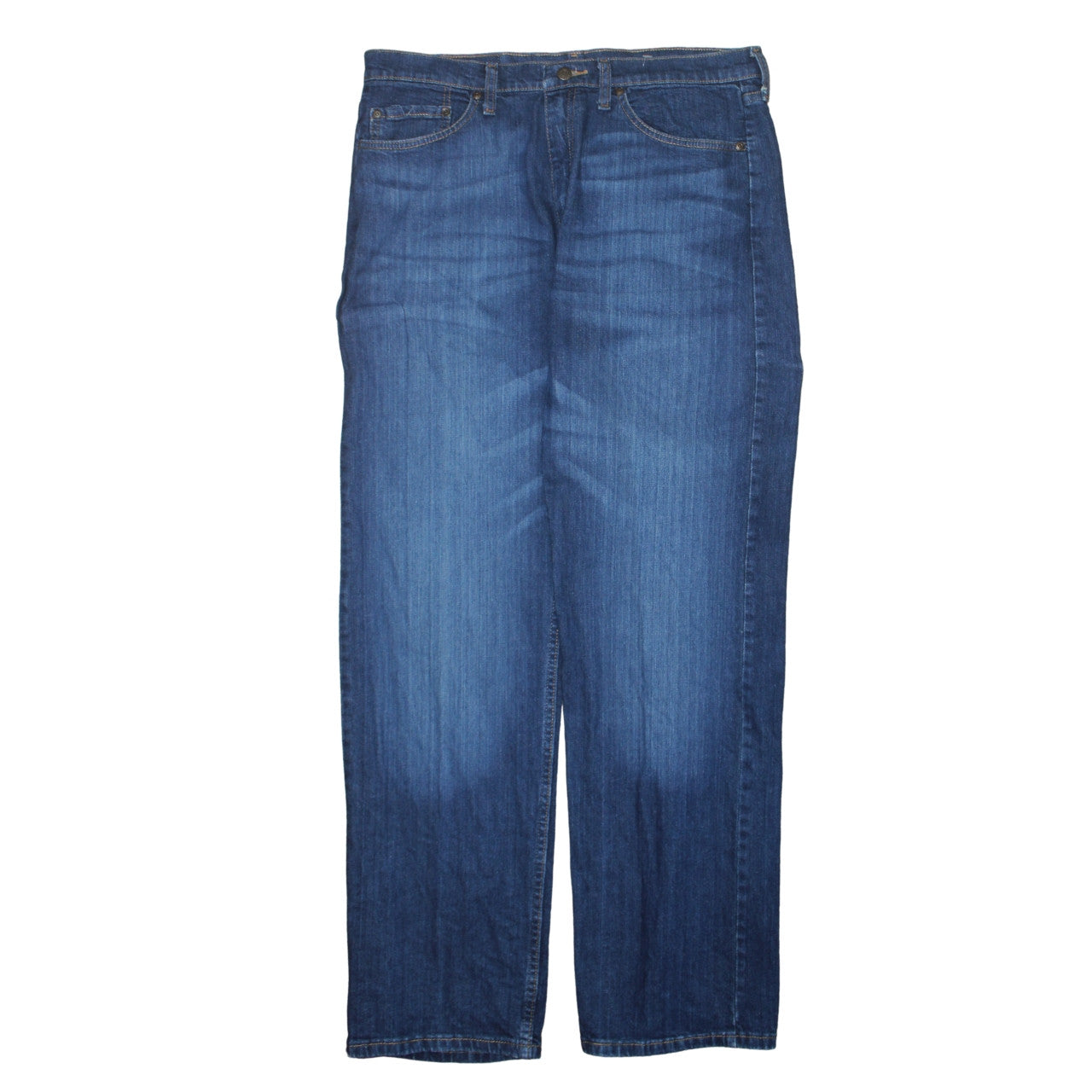 Wrangler Men's Blue Relaxed Fit Straight Leg Jeans 38W 32L Denim Classic