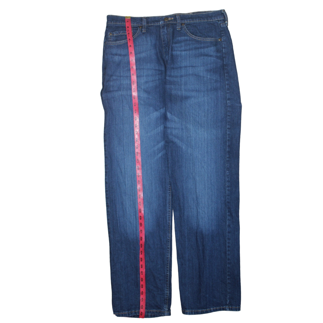 Wrangler Men's Blue Relaxed Fit Straight Leg Jeans 38W 32L Denim Classic