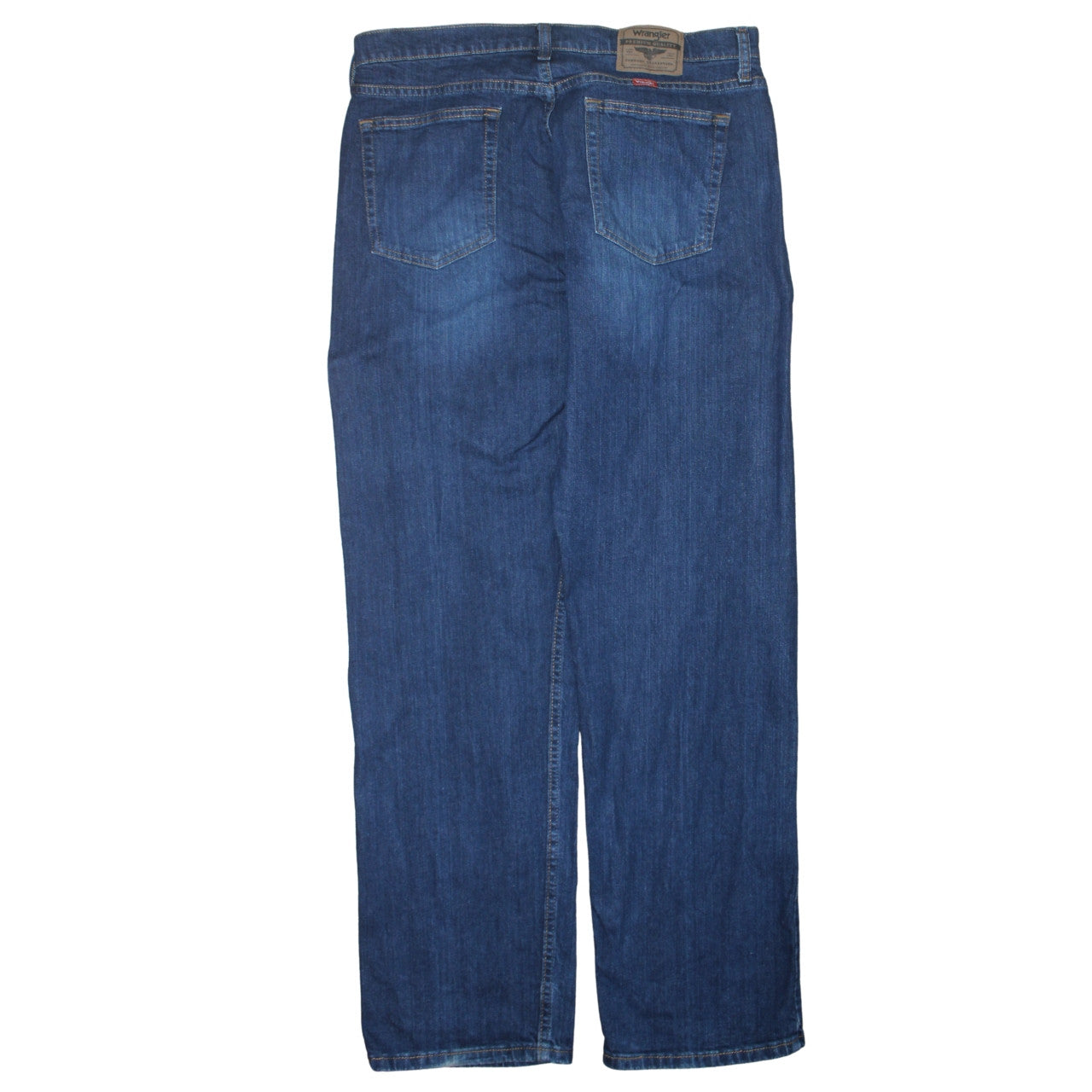 Wrangler Men's Blue Relaxed Fit Straight Leg Jeans 38W 32L Denim Classic