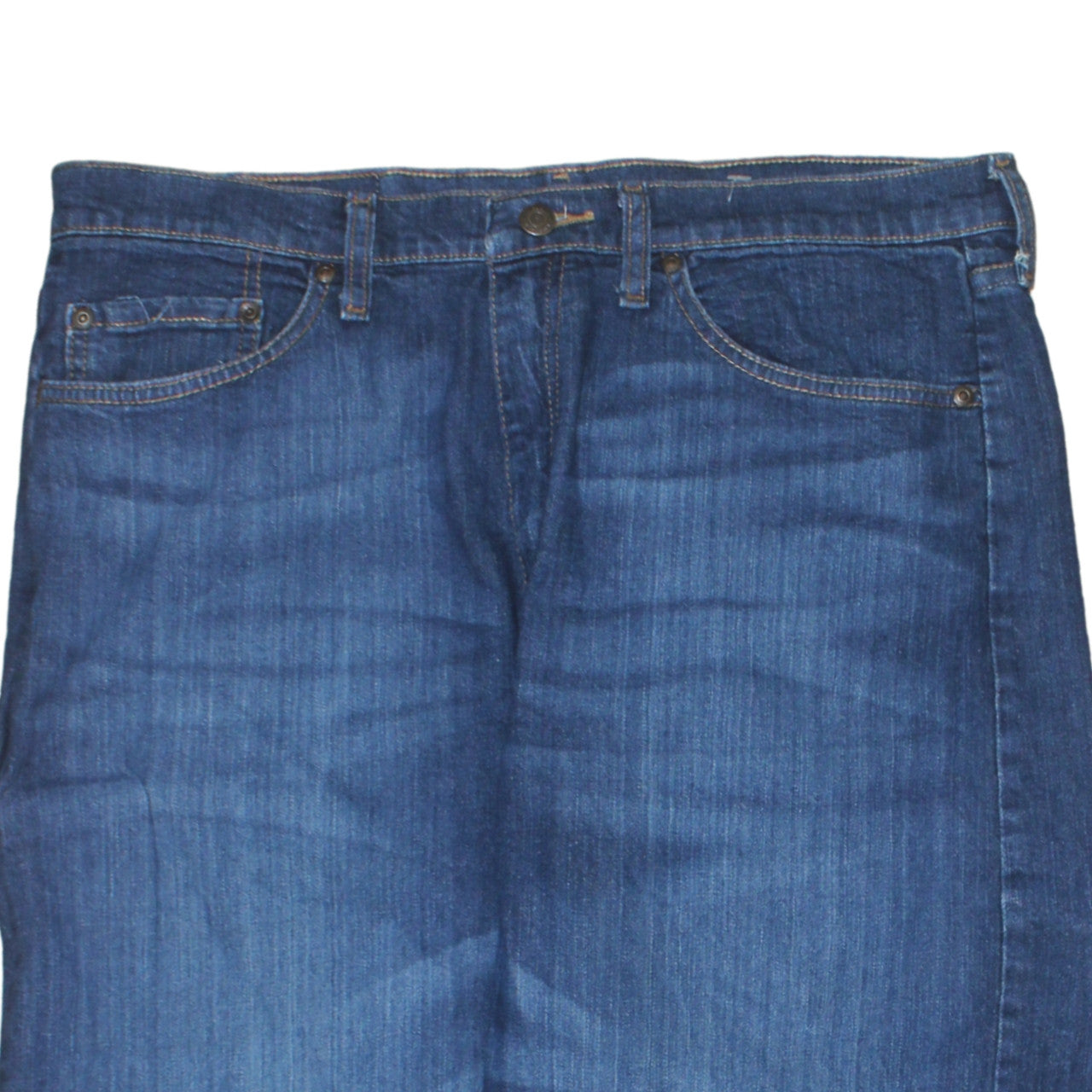 Wrangler Men's Blue Relaxed Fit Straight Leg Jeans 38W 32L Denim Classic