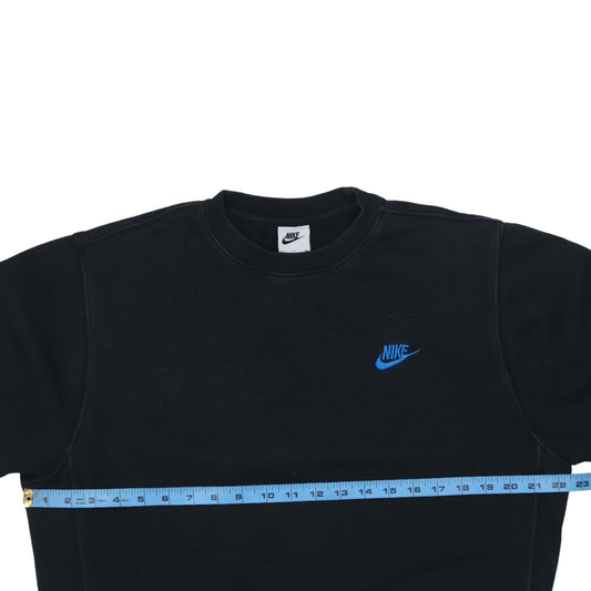 Nike Men's Black Crew Neck Fleece Sweatshirt Small Regular Fit