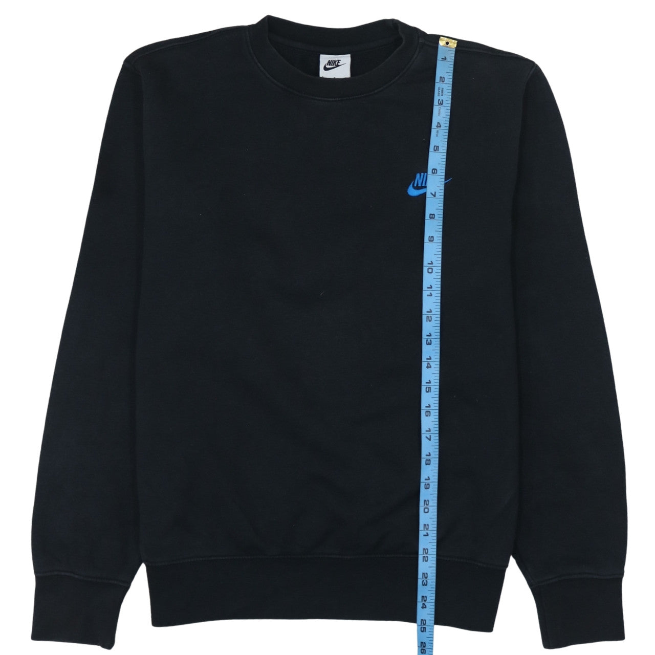 Nike Men's Black Crew Neck Fleece Sweatshirt Small Regular Fit