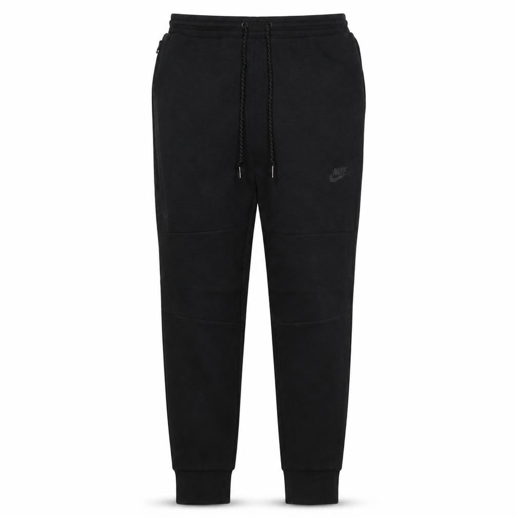 Front view of Nike Men's Black Jogger Trousers M Regular Fit Fleece Casual