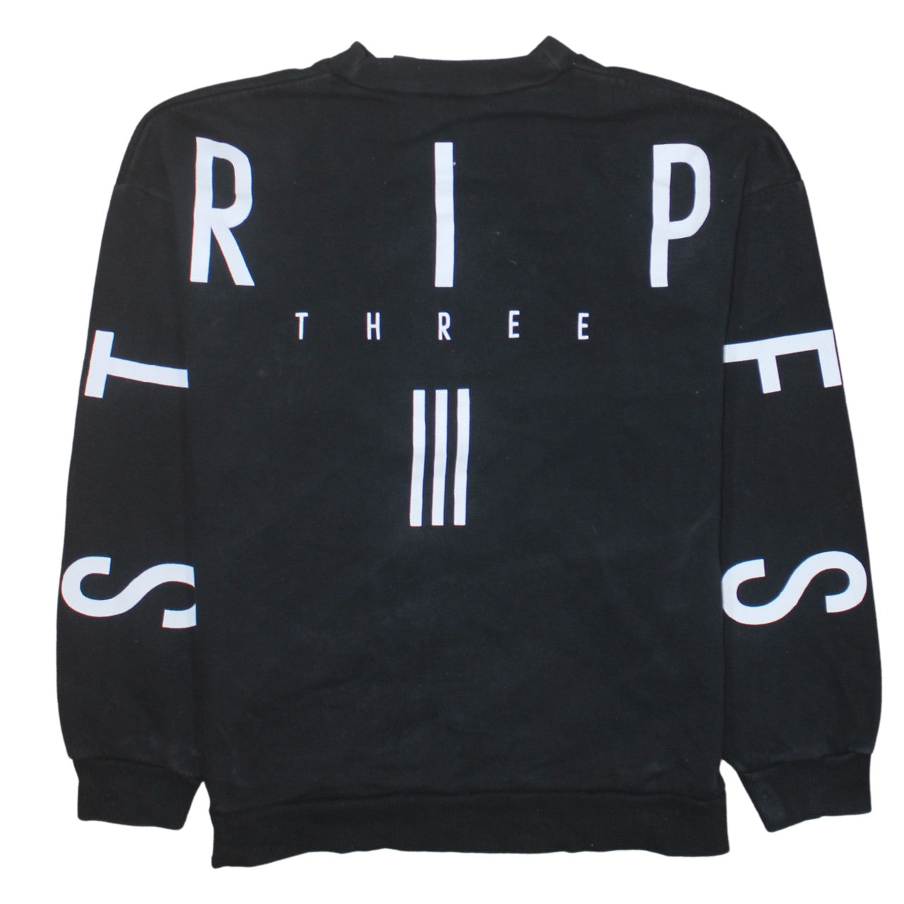 Adidas Womens Black Medium Pullover Sweatshirt Graphic Print