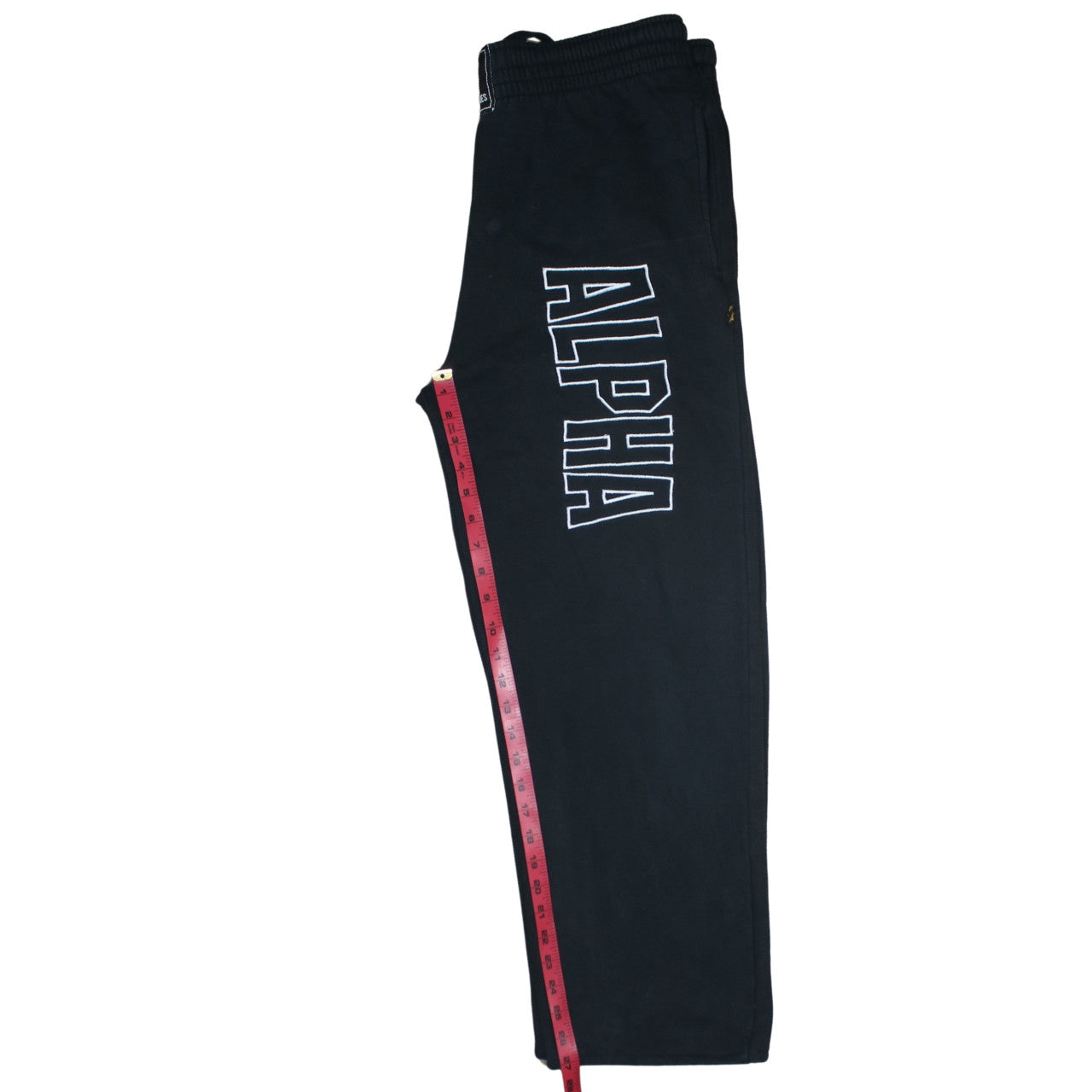 Alpha Industries Men's Black Sweatpants Medium Fleece Logo Joggers