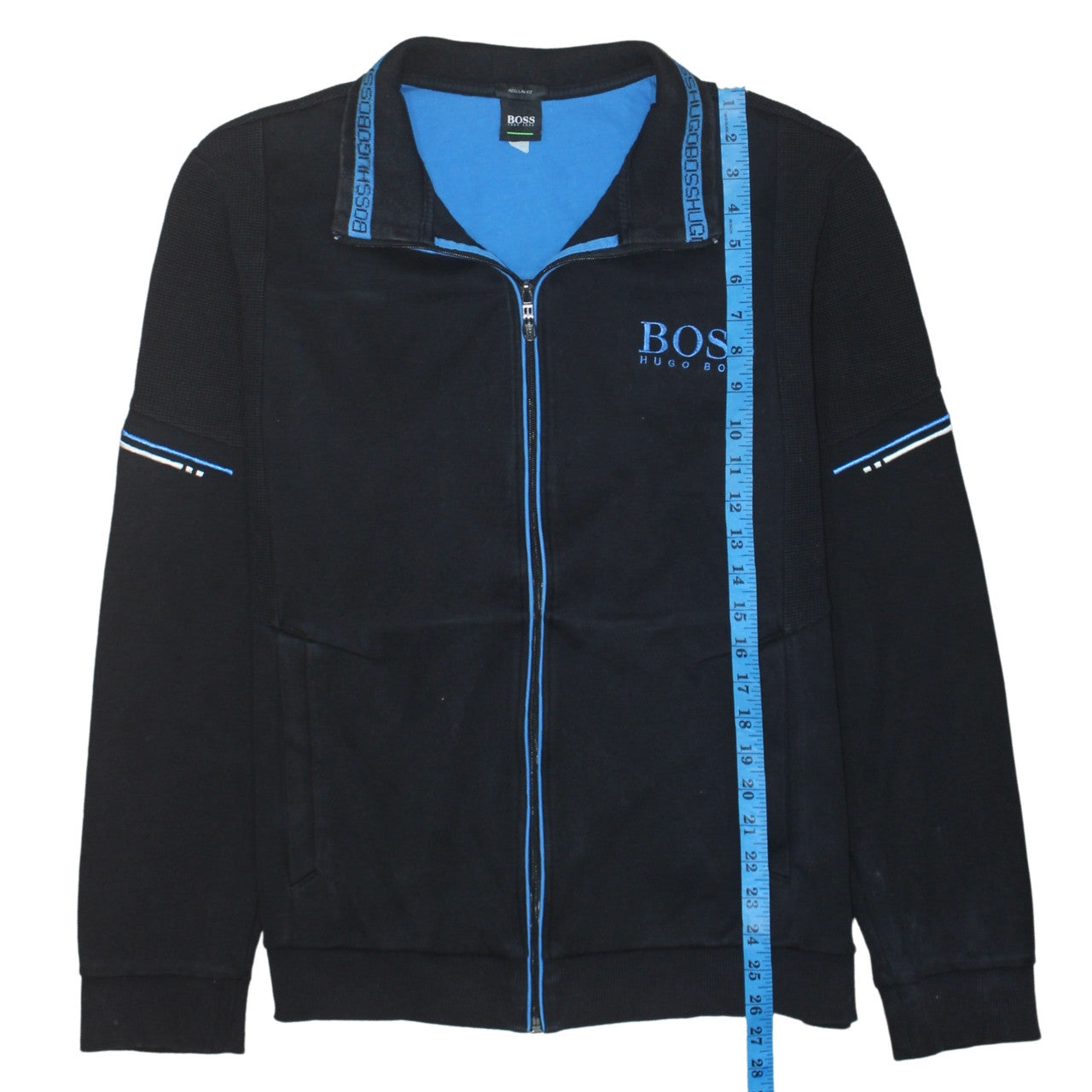 Hugo Boss Men's Black XL Full Zip Sweatshirt Regular Fit Designer Jacket