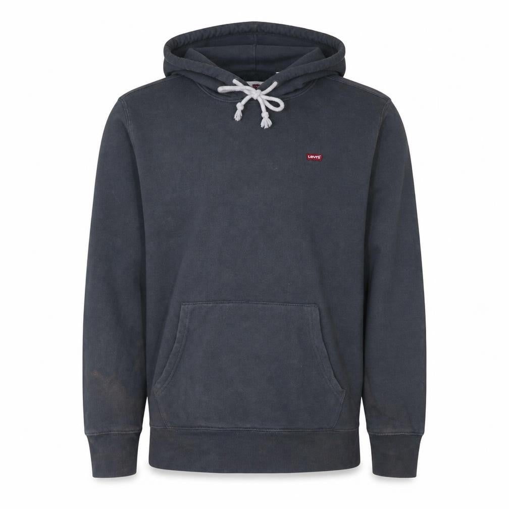Front view of Levi's Men's Grey Pullover Hoodie, size S, Regular Fit