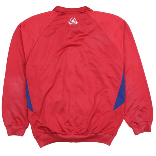 Adidas Men's Red Full Zip Track Sweatshirt Size L Sports Top