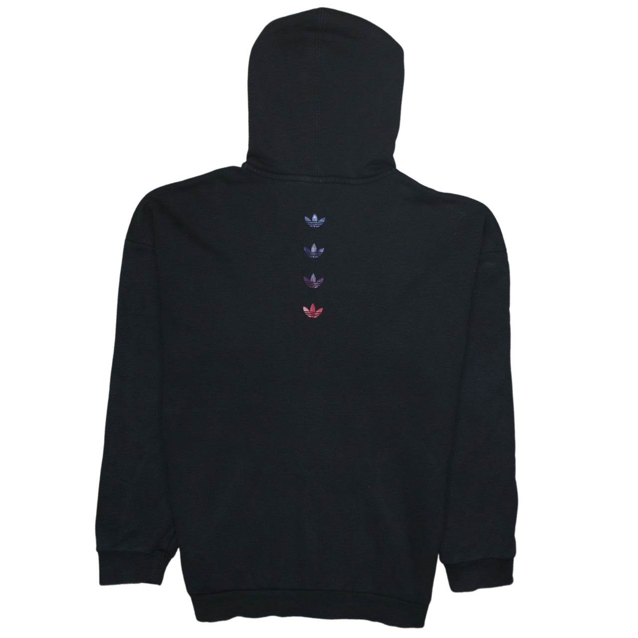 Adidas Womens Black Hooded Pullover Sweatshirt Size 10 Classic Fit