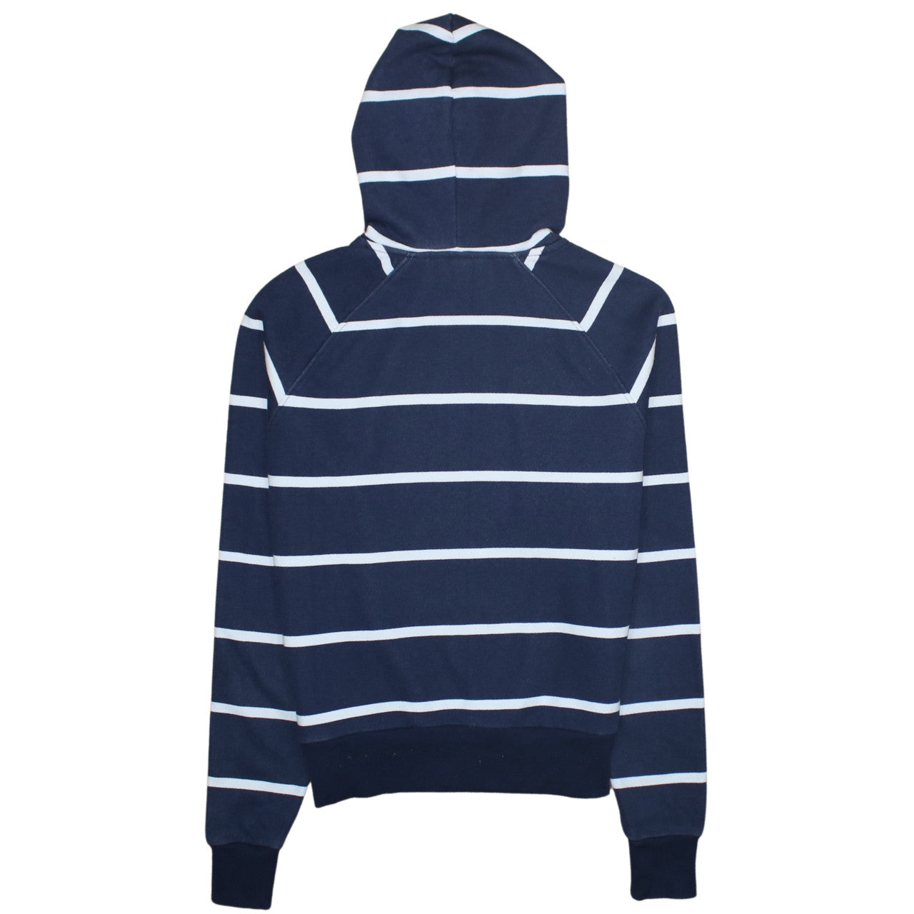 Fila Womens Navy Striped Pullover Hoodie XS Cotton Blend