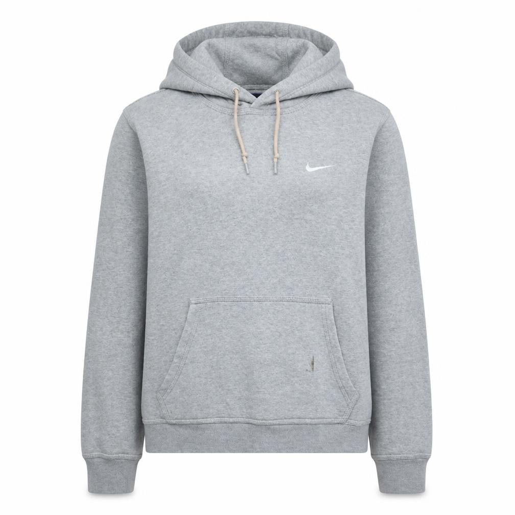 Nike Women’s Grey Hoodie Medium Pullover Sweatshirt Cotton Blend