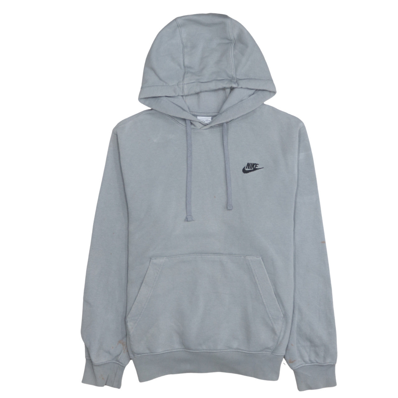 Nike Men Grey Pullover Hoodie Regular Fit S Fleece Sportswear