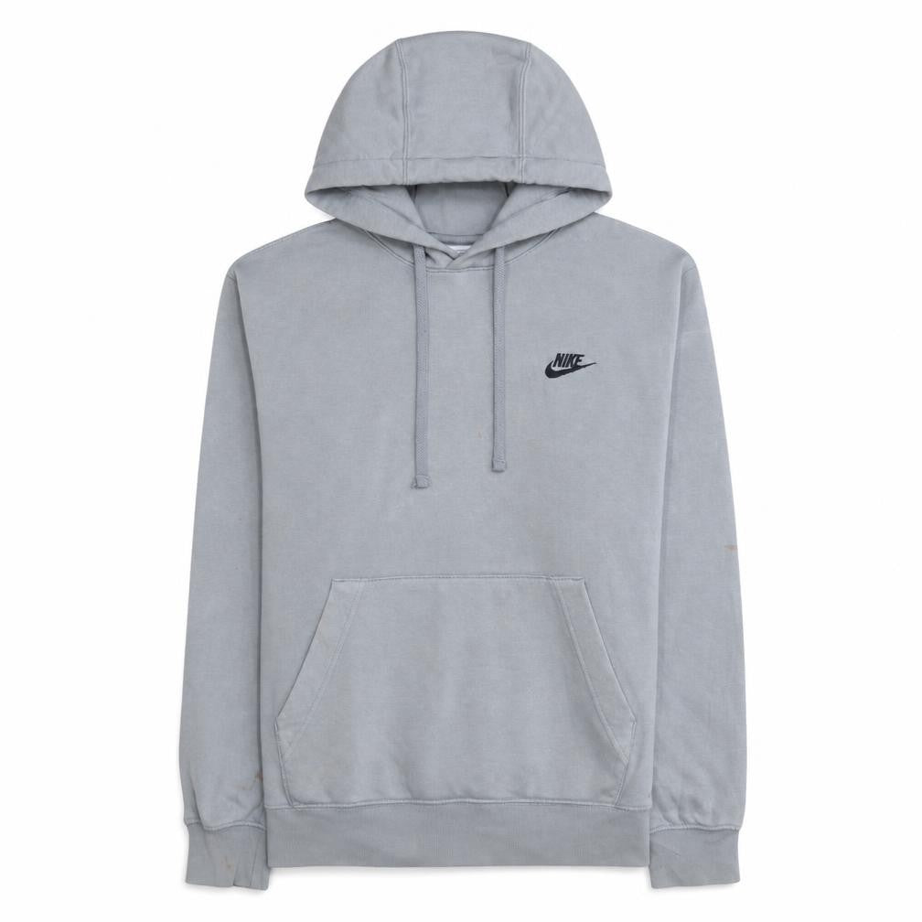 Nike Men Grey Pullover Hoodie Regular Fit S Fleece Sportswear