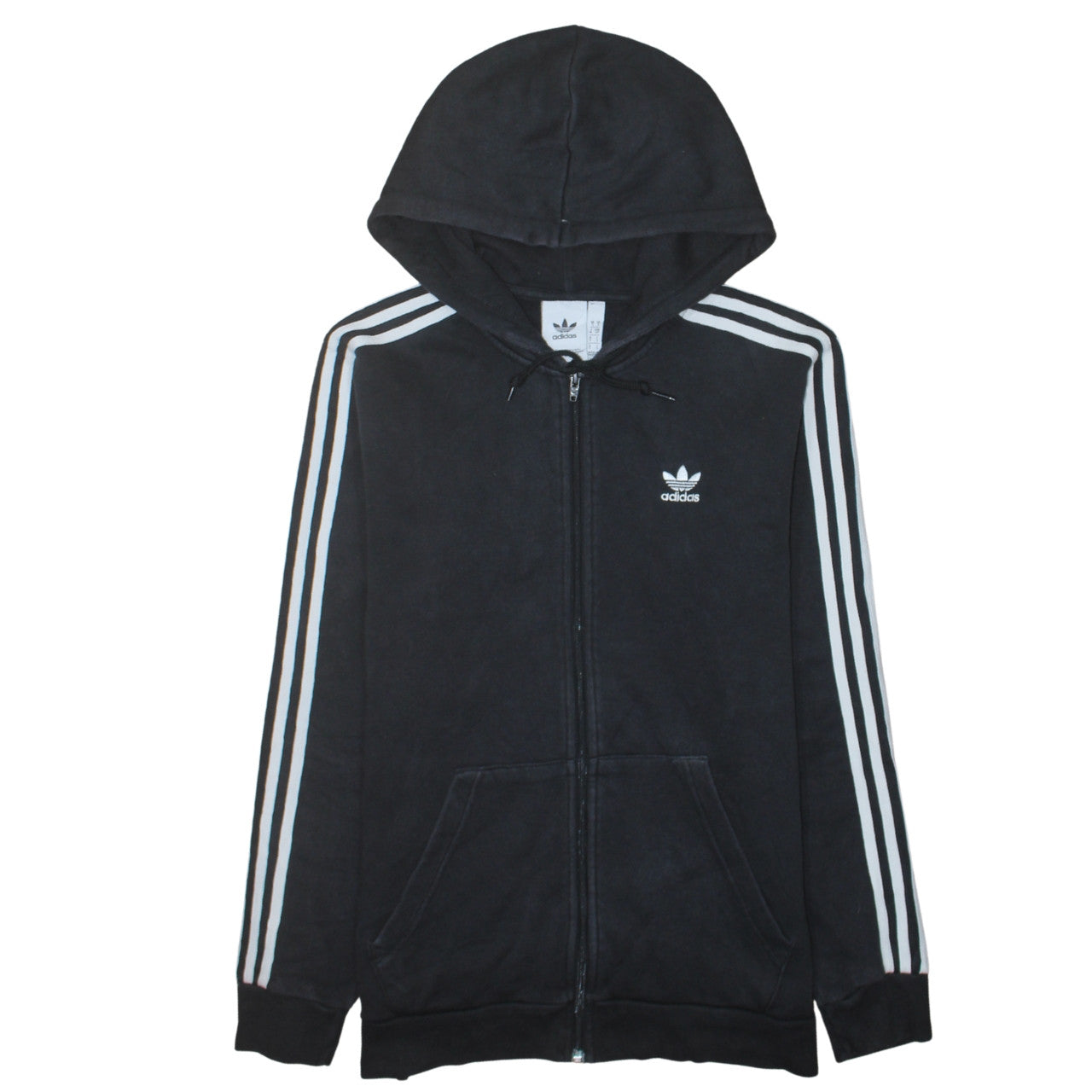 Adidas Men's Black Full Zip Hoodie Small Logo Sportswear