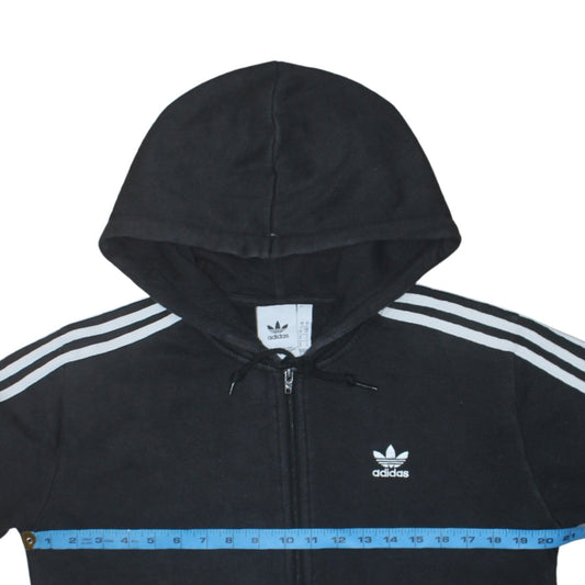 Adidas Men's Black Full Zip Hoodie Small Logo Sportswear