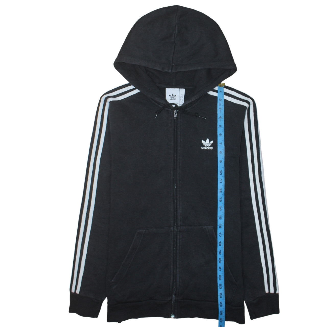 Adidas Men's Black Full Zip Hoodie Small Logo Sportswear