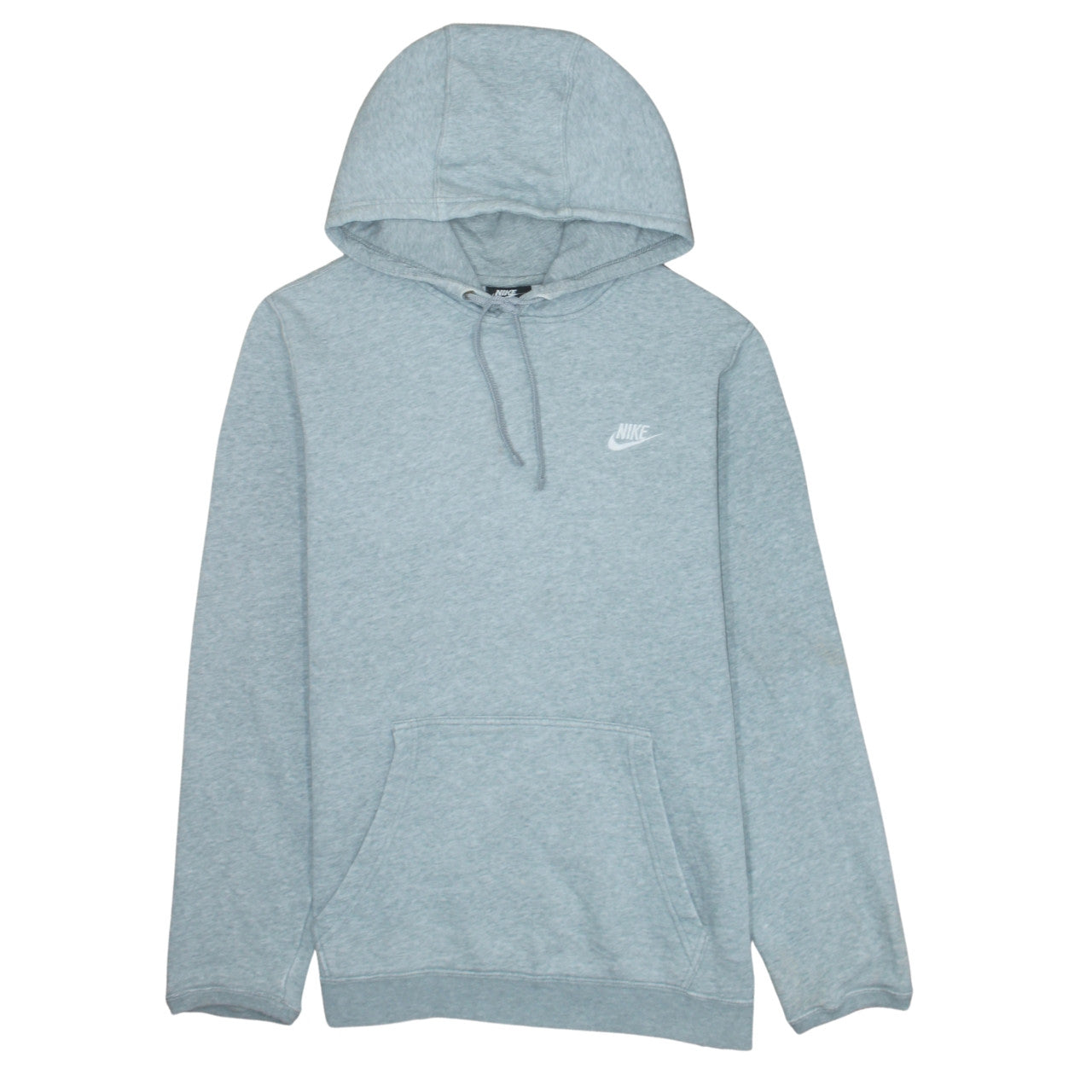Nike Men's Grey Pullover Hoodie L Fleece Regular Fit