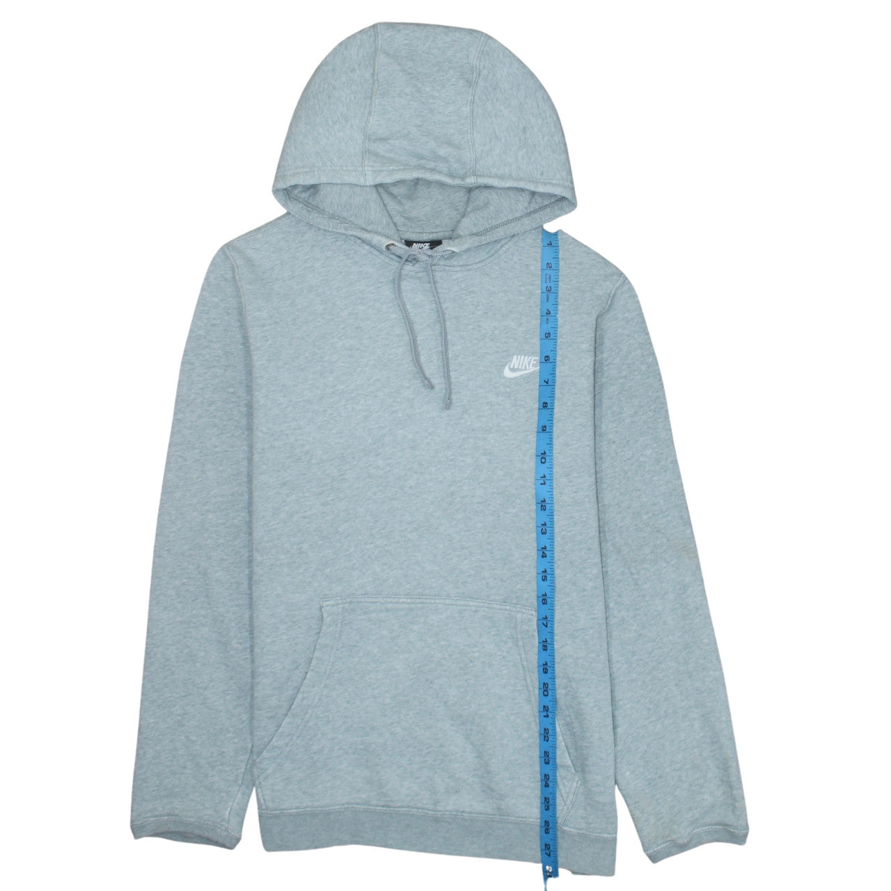 Nike Men's Grey Pullover Hoodie L Fleece Regular Fit