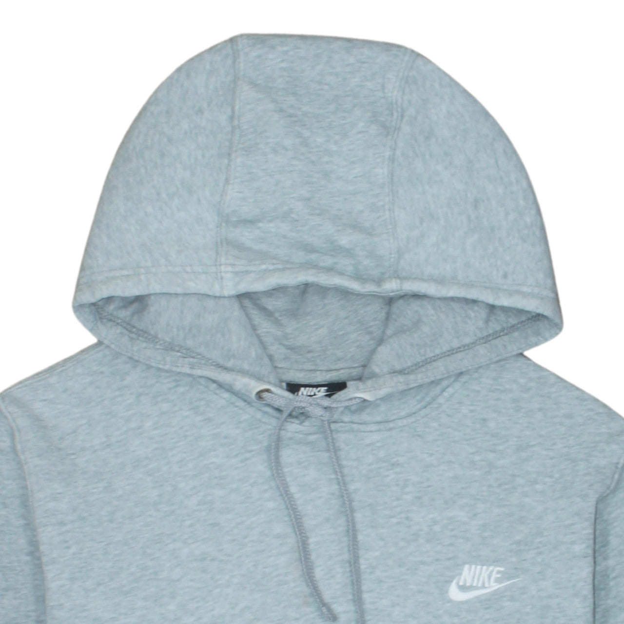 Nike Men's Grey Pullover Hoodie L Fleece Regular Fit