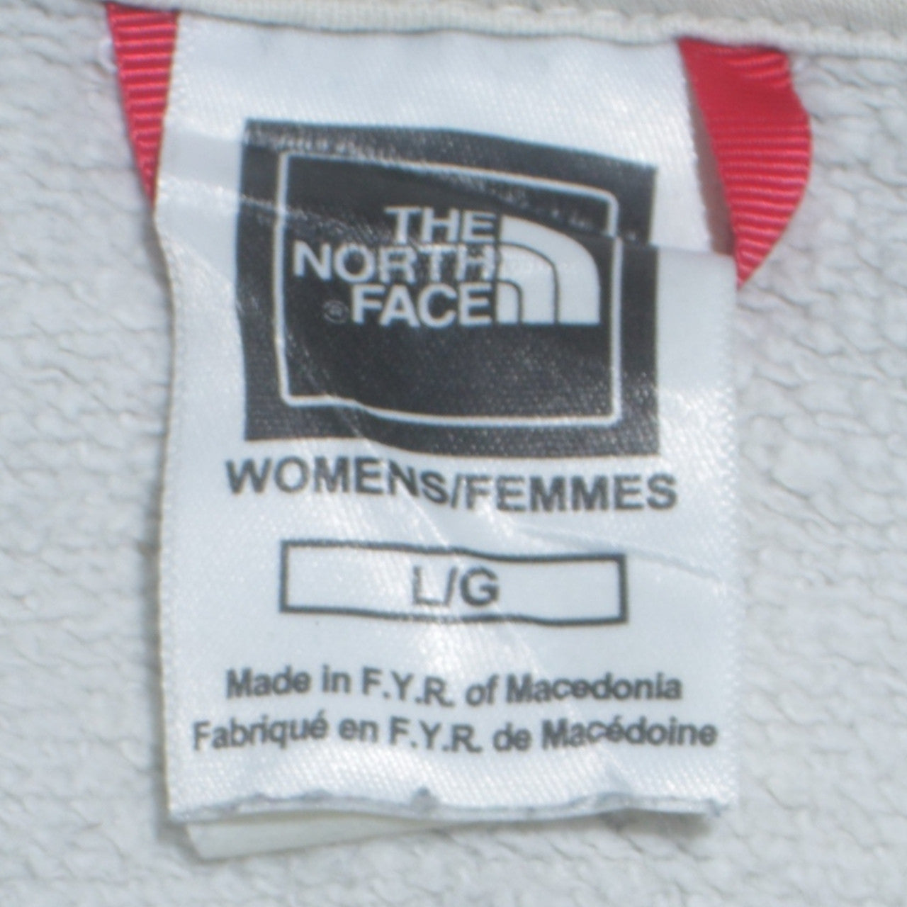 The North Face Women White Pullover Hoodie Size L Cotton Logo Casual