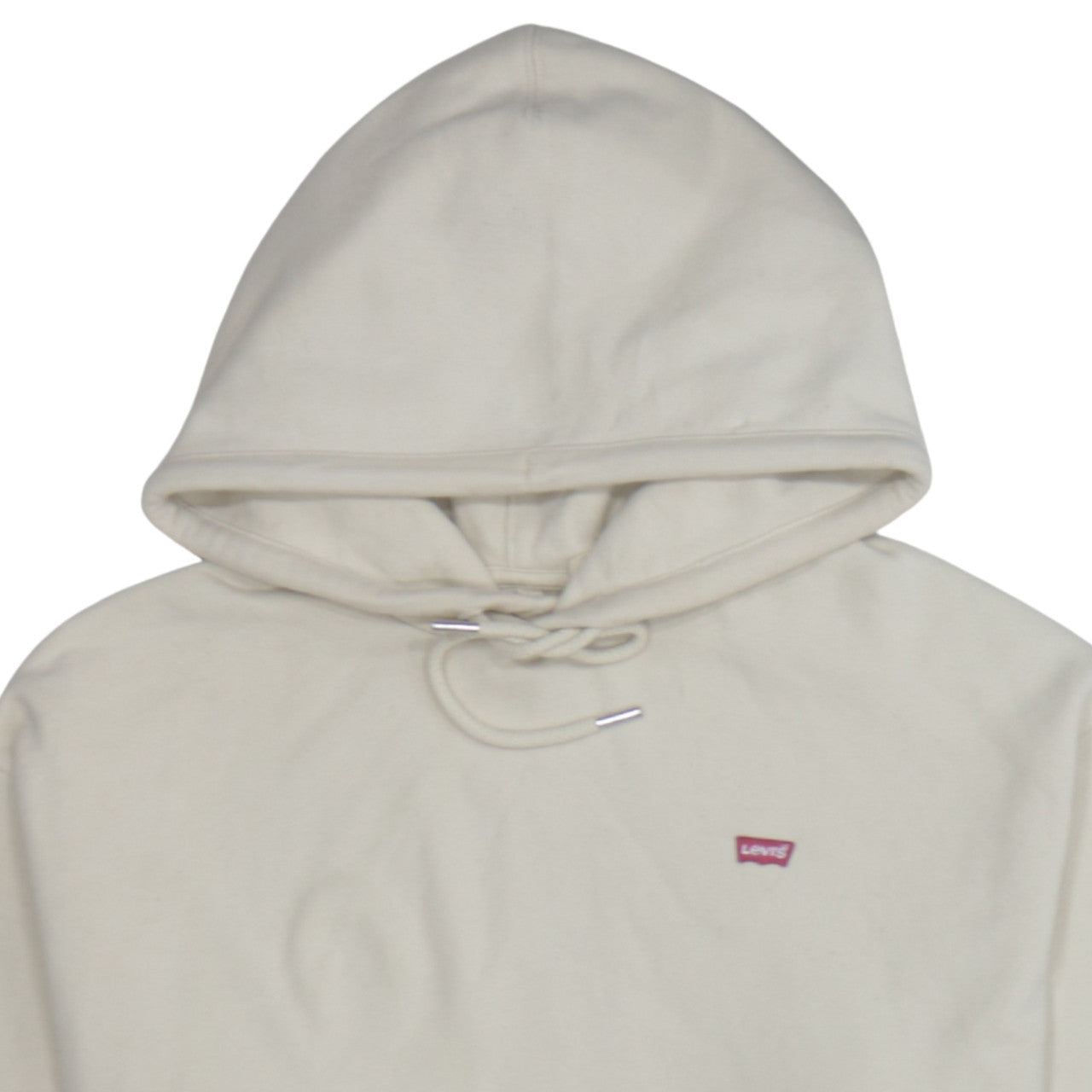 Levi's Men's Beige Pullover Hoodie L Regular Fit Logo Fleece