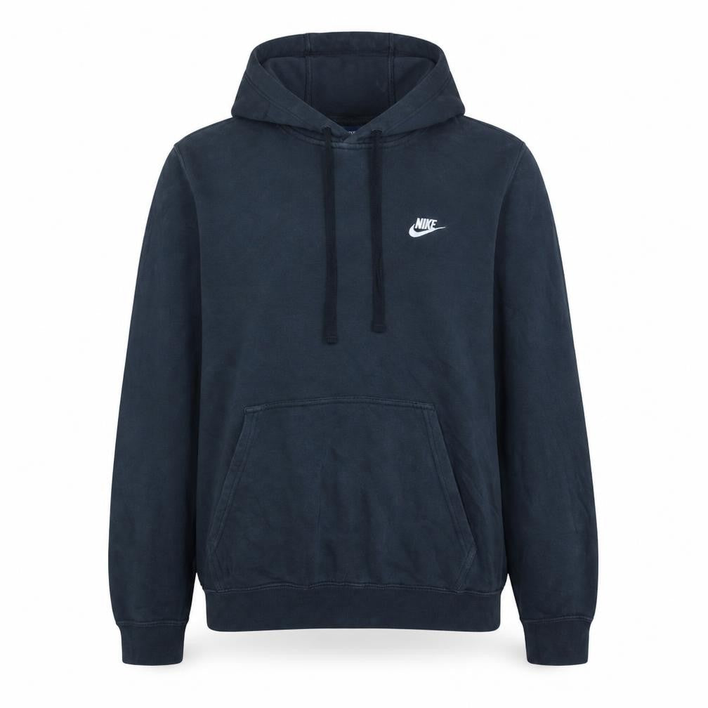 Front view of Nike Women's Black Pullover Hoodie, size L, Drawstring Kangaroo Pocket