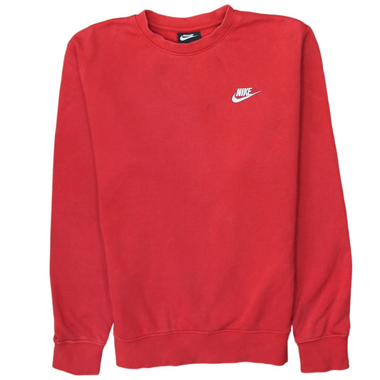 Nike Men's Red XS Pullover Crew Neck Fleece Sweatshirt