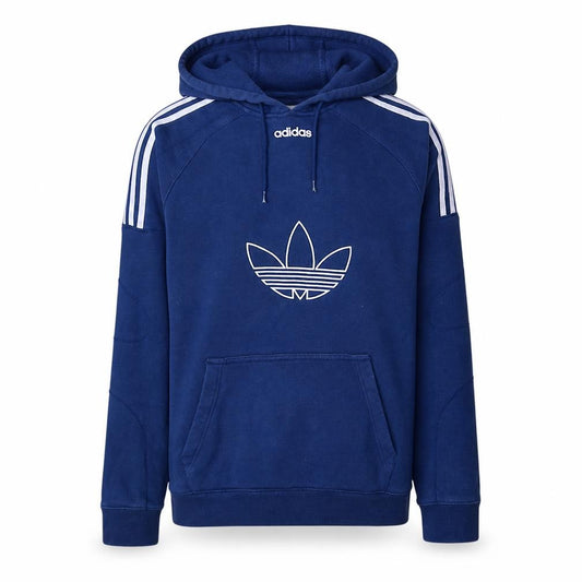 Adidas Men's Blue Pullover Hoodie Small Regular Fit Fleece Sportswear