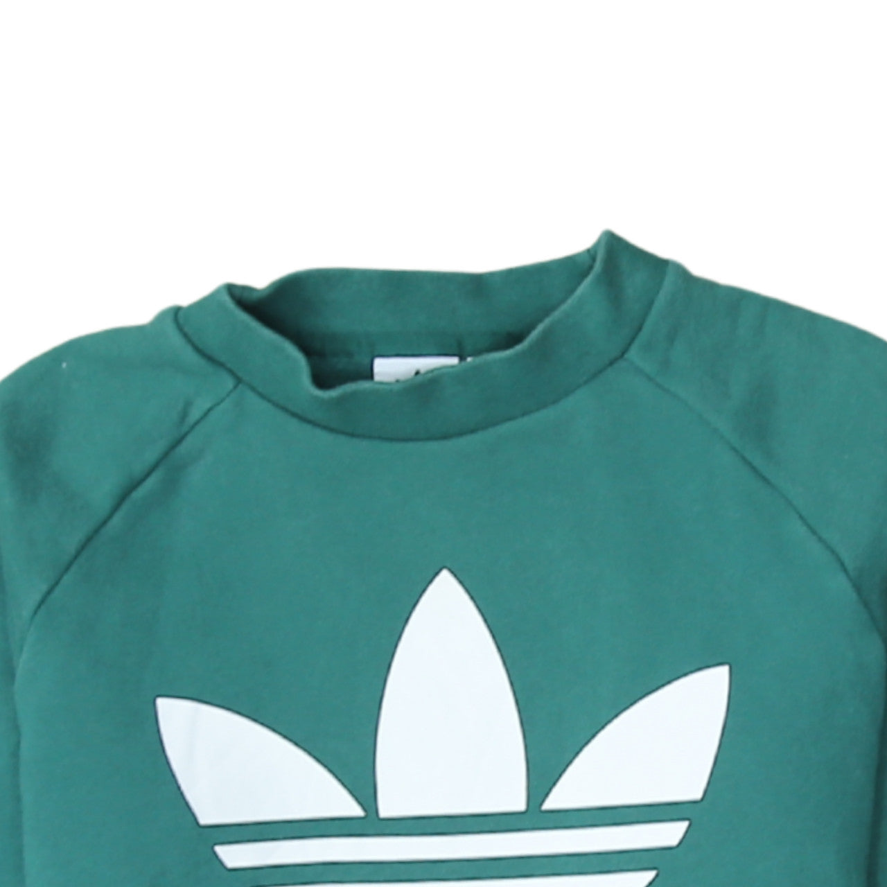 Adidas Women Green Crew Neck Long Sleeve Pullover Sweatshirt UK 8