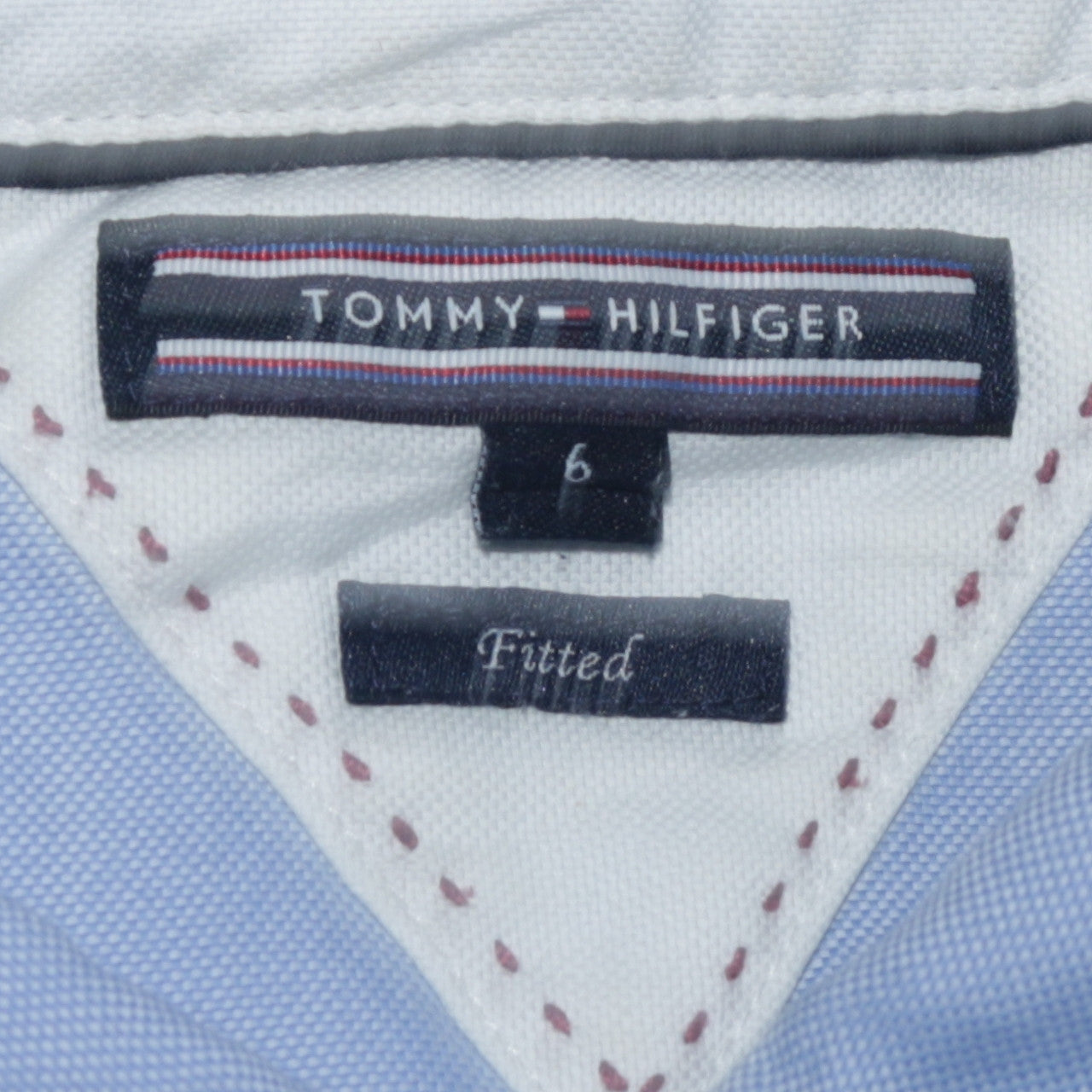 Tommy Hilfiger Men's Blue Slim Fit Long Sleeve Cotton Button-Up Shirt M