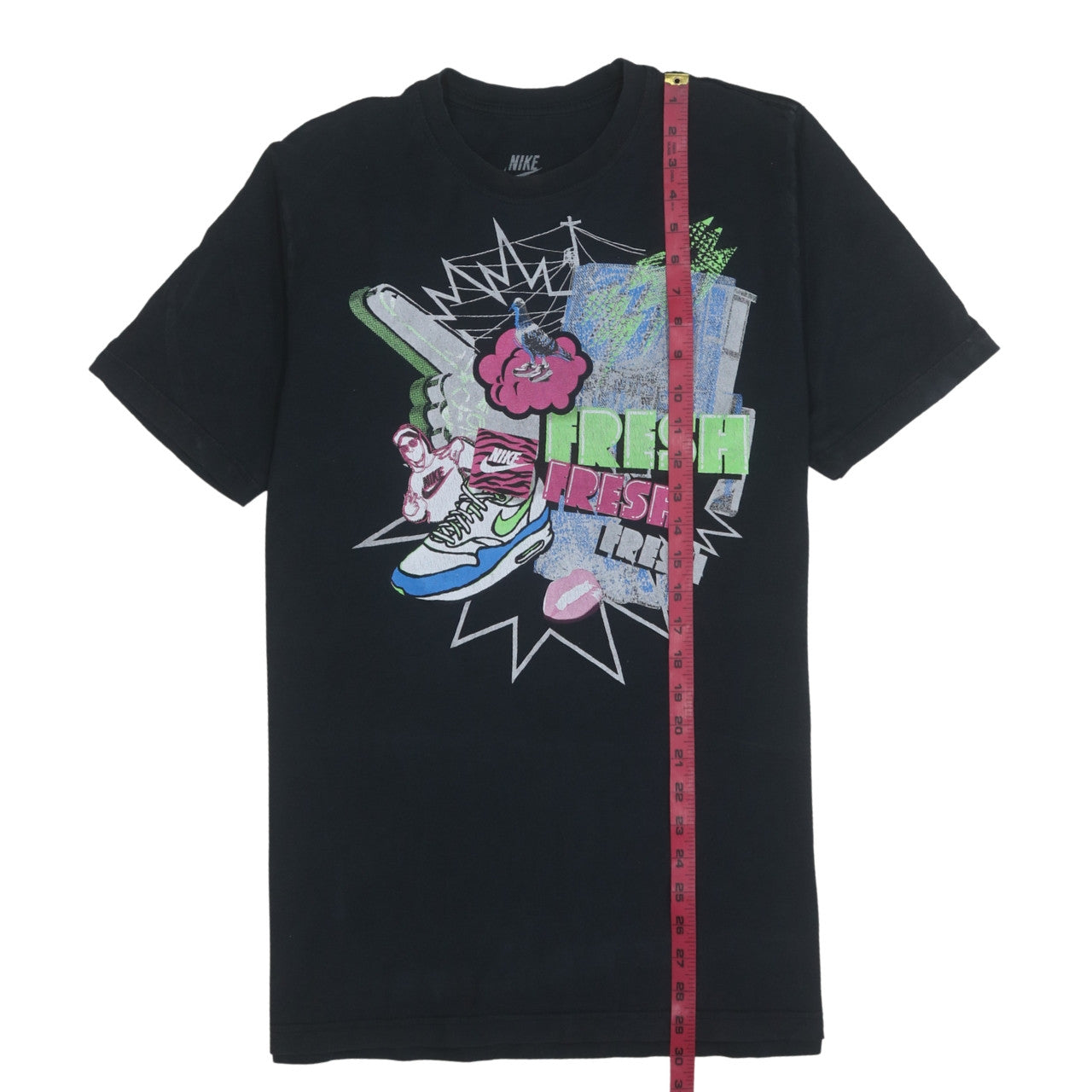 Nike Men's Black Graphic Print T-Shirt Size L Regular Fit