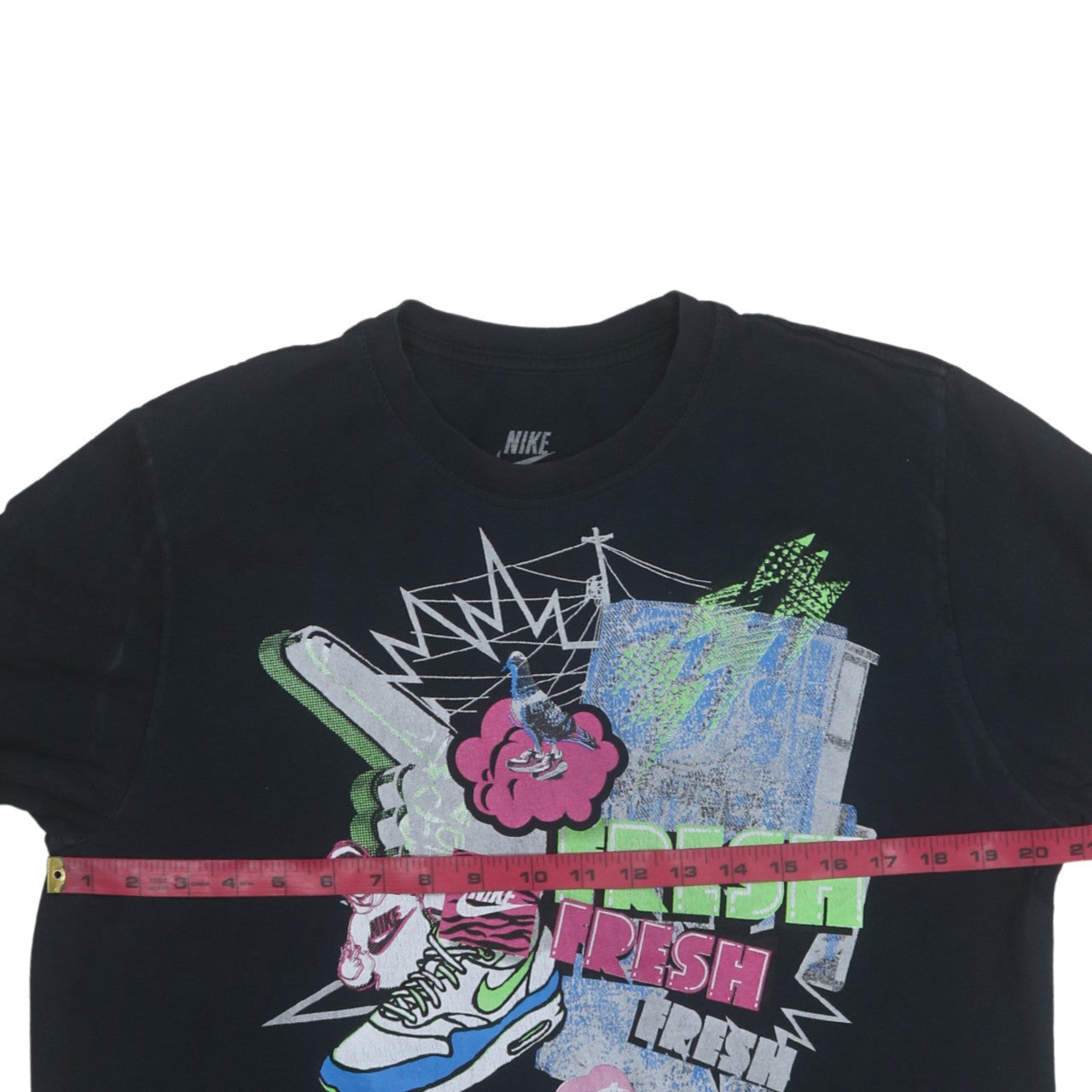 Nike Men's Black Graphic Print T-Shirt Size L Regular Fit